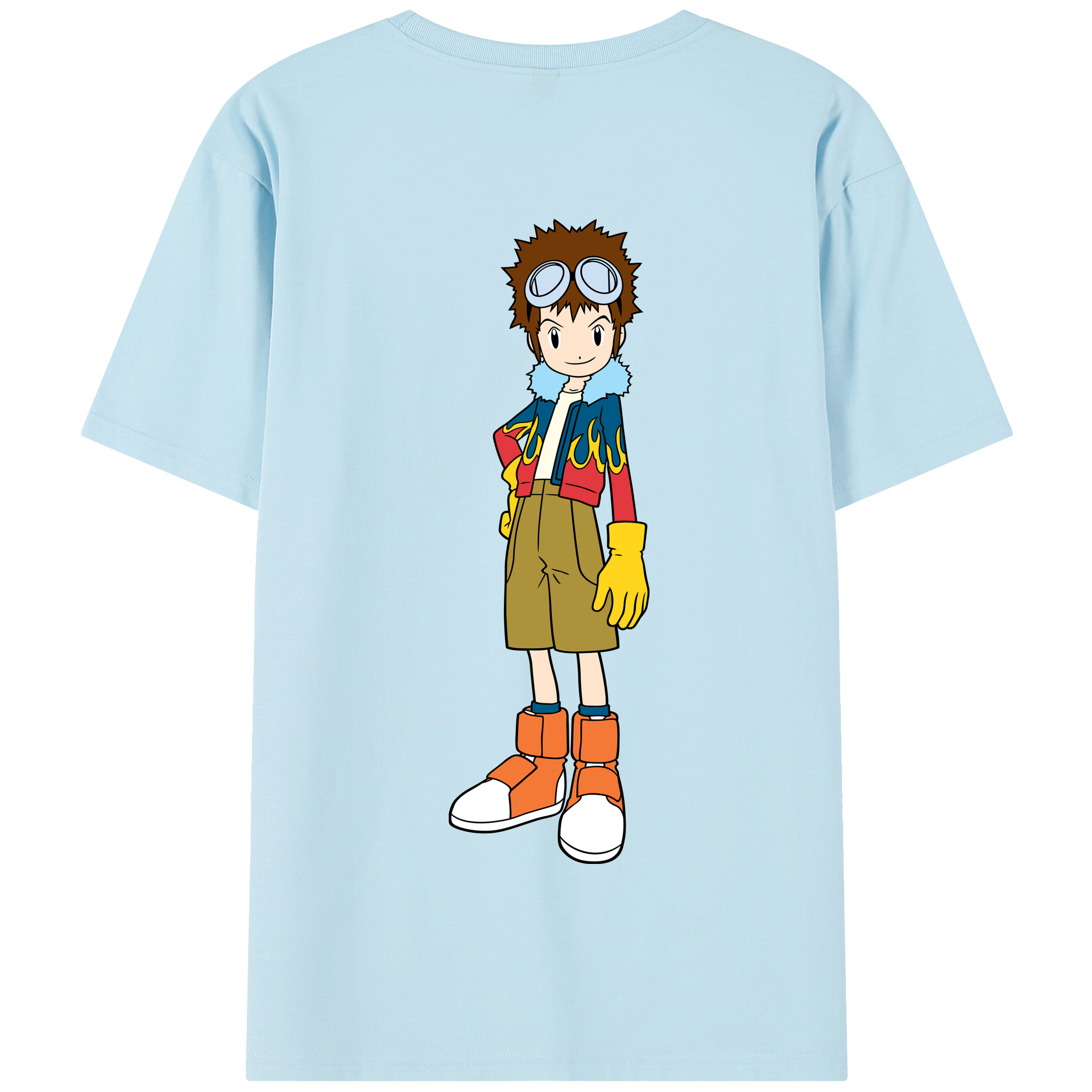 （画像用） Digimon デジタルモンスター/デジモン 綿100％半袖Tシャツ（背面プリント）